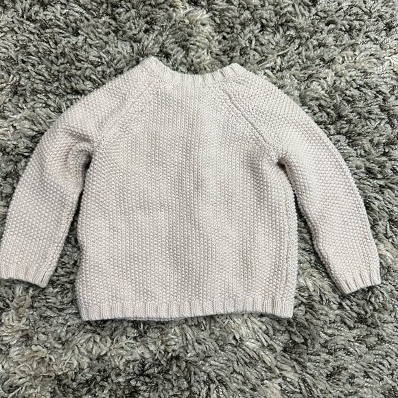 Cynthia Rowley Pink Seed Stitch Cardigan Sweater 3D Floral Baby Girl 6-9 Months - Picture 2 of 6